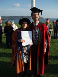 With my PhD supervisor, Prof Laurence Mee, at my graduation ceremony in 2008. Before his sad passing last year, Laurence was a science-policy inspiration and a profound influence on my career.